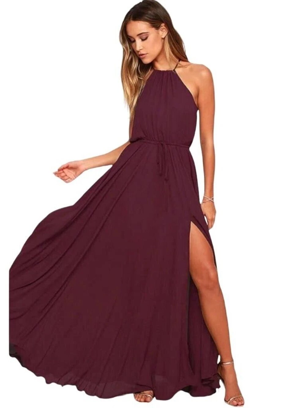 Lulus Essence of Style Plum Purple Maxi Dress